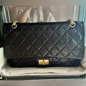 Authentic Chanel 2.55 calfskin 226 Quilted double flap Bag